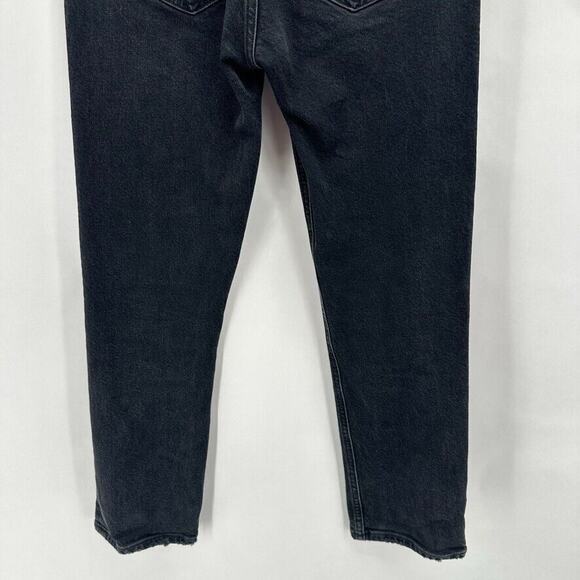 Agolde Riley High Rise Straight Crop Jeans Revolve Size 26 Black Preppy‎ City - Picture 6 of 12